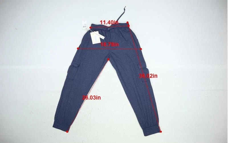 Pantalones de salón Max Studio Performance con cordón azul cargo Canyon Jogger para mujer XS Foto 4 de 4