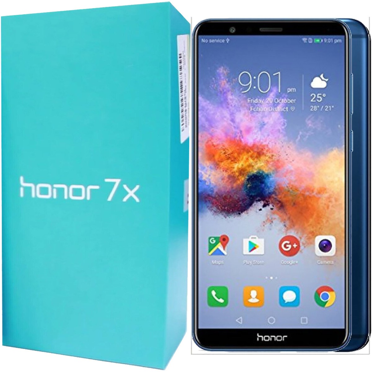 NEW Honor 7X 4G/LTE Blue 64GB ROM + 4GB RAM Dual-SIM Factory