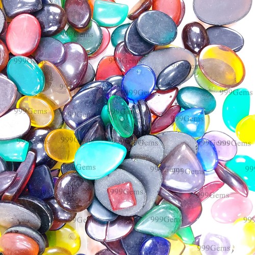 30 Pc Bulk Wholesale Colored Glass Loose Cabochon Lot Handmade crafted 20-30mm - Picture 5 of 11
