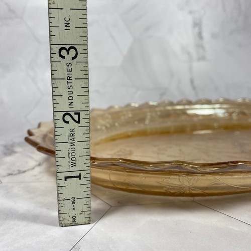 Vintage Jeannette Glass Co. Floragold Louisa Oval Serving Platter 12 in. - Picture 10 of 10