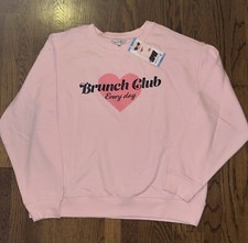 NWT Wildfox Brunch Club Every Day Sweatshirt Women s Large