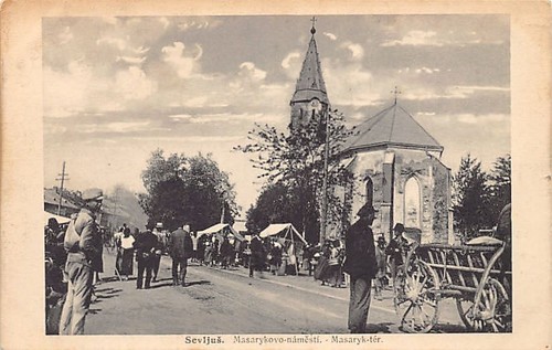 Ukraine - VYNOHRADIV Sevljuš Masaryk Platz - Bild 1 von 2