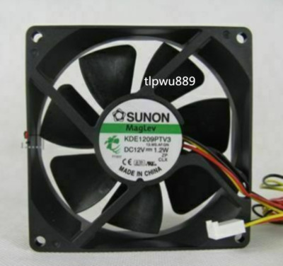 FOR SUNON KDE1209PTV3 DC12V 90*90*25MM cooling fan t1
