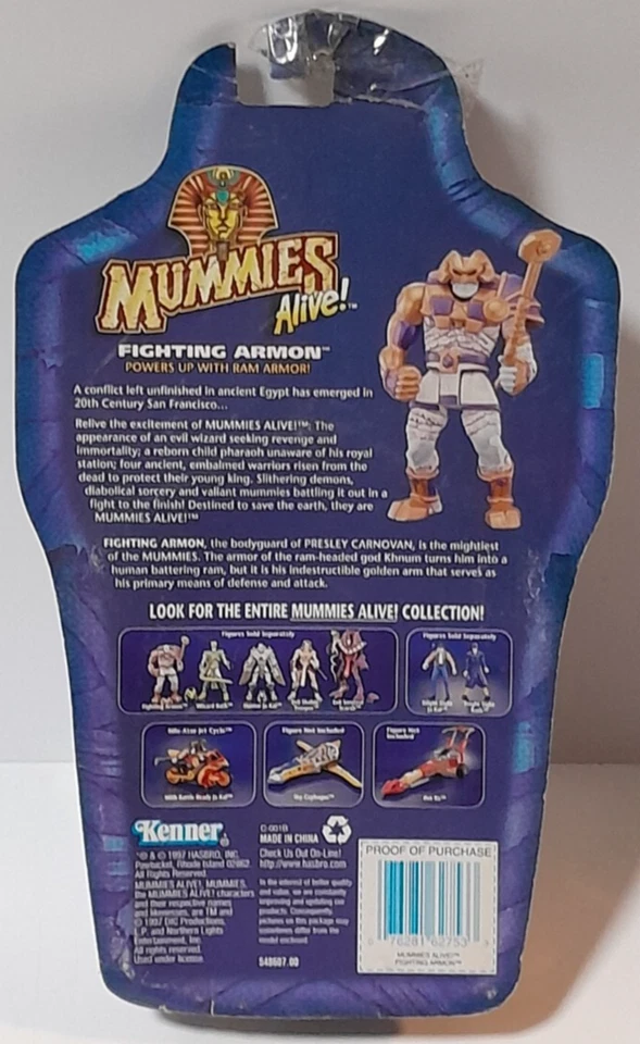Figura de acción Hasbro Mummies Alive Fighting Armon 5" 1997 Foto 3 de 4