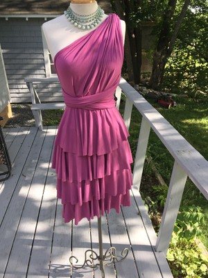 fuschia wrap dress