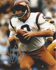 SONNY JURGENSEN WASHINGTON REDSKINS QB SIGNED AUTHENTIC 8x10 PHOTO COA NFL HOF