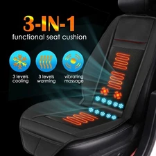 Car Air Cool ,Heated & Vibrating Seat Cover Cushion Universal Warmer Pad Massage