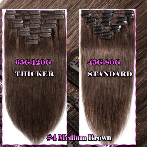 Extension Capelli Umani Clip Doppio Disegno CLEARANCE Testa Piena 100% Capelli Remy NJ - Foto 15 di 30