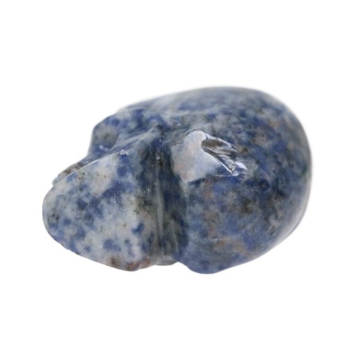 1,8" PIETRA PUNTO BLU Cristallo Intagliato Teschio Realistico Cristallo Guarigione - Foto 6 di 6