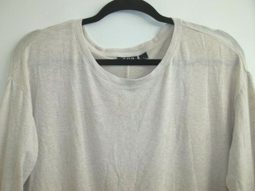 ANA A New Approach Size Large Long Sleeve Thin Knit Top Beige Gold Sparkle NWT - Picture 4 of 7