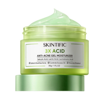 Anti Acne Gel Moist Calm Soothe Redness Sebum Clogged Pore SKINTIFIC 3X Acid 30g