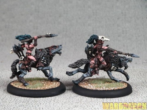 50mm Hordes WDS painted Circle Orboros Tharn Wolf Riders Unit c89 - Picture 5 of 9