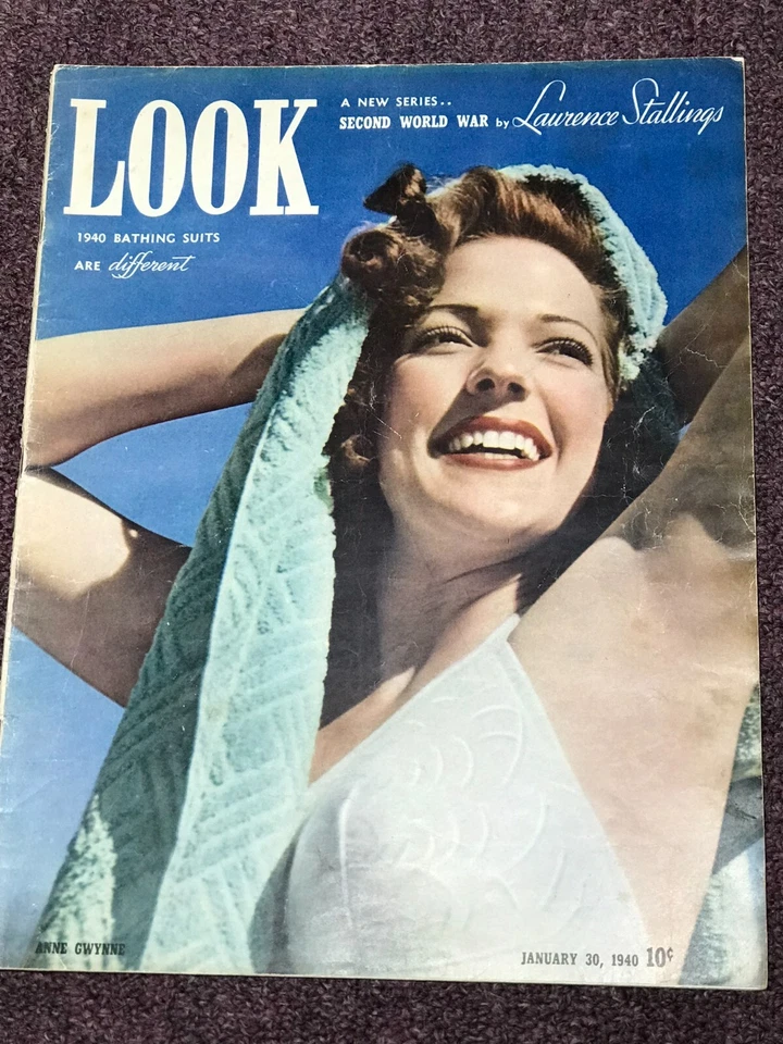 Lot of 2 Look January 30 1940 Bathing Suit/Esquire Magazine May 1946 Howard Baer Foto 3 de 4