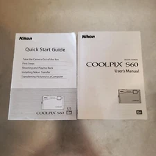 Nikon Coolpix S60 Digital Camera Quick Start Guide and User Manual ONLY