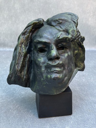 After Auguste Rodin Head of Balzac Bronze Look Brutalist Sculpture Rudier Paris - Picture 2 of 16