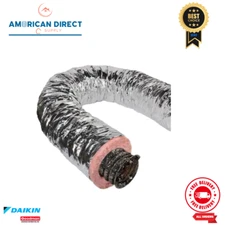6 in x 25 Ft Insulated Flexible Round Flex Duct Tube R8 Heating/AC Vent Venting