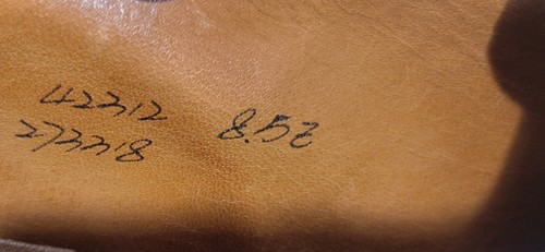 Grant Stone Herren Größe US 8,5 Beige Wildleder Runde Spitze Derby Elegant Schuhe - Bild 12 von 12