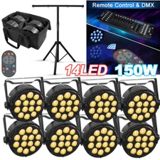 150W PAR Can Stage Lighting RGBW 14LED DMX DJ Light Disco Wash Party Lights Show