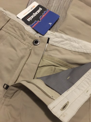 Patagonia Away From Home Pants Women's 6 Beige Hiking Outdoors Roll Up $119 NEW - Picture 7 of 9