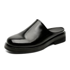 Men's Faux Leather Slip On Slipper Closed Toe Mules Shoes Western Retro Casual