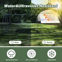 Walnest 20ft x 10ft x 6.5ft Large Metal Walk-in Chicken Coop Run Cage Hen House 18