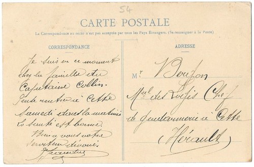 TOUL 54 La Porte de Metz animierte Postkarte geschrieben an Melle Bergon de This (Sète) ~1910 - Bild 2 von 2