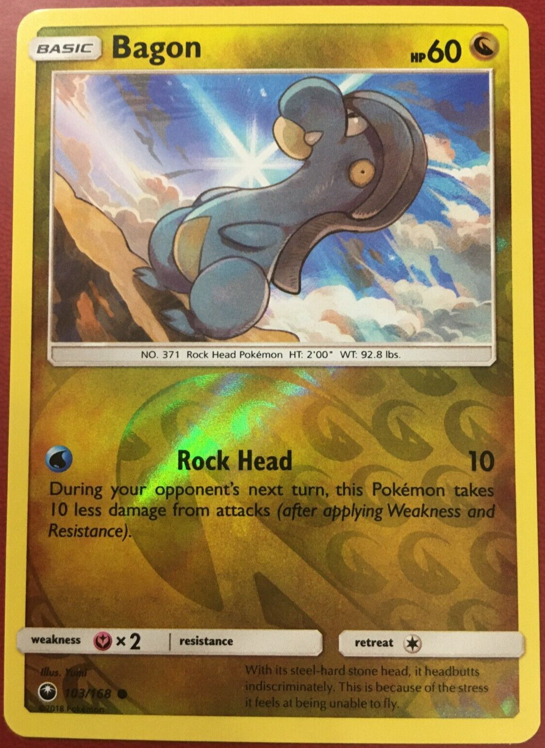 Pokemon -BAGON - 103/168 - Reverse Holo - Celestial Storm - NM/M