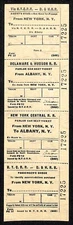 N.Y.C.R.R. - D. & H. R. R. New York / Albany SAMPLE Ticket c1960's Scarce #17225