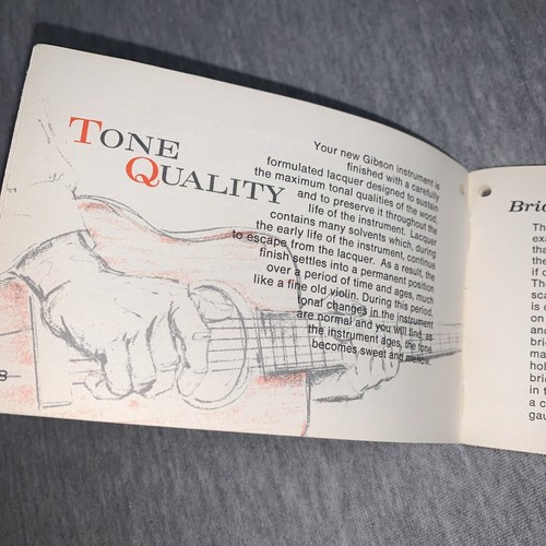 Late-1960s Gibson Guitar Owner’s Manual Vintage Original Black & Orange Manual - Picture 3 of 6