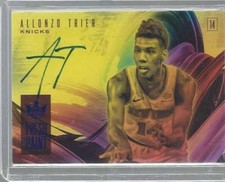 ALLONZO TRIER 2018-19 COURT KINGS FRESH PAINT BLUE ON CARD AUTO RC #D 18/25