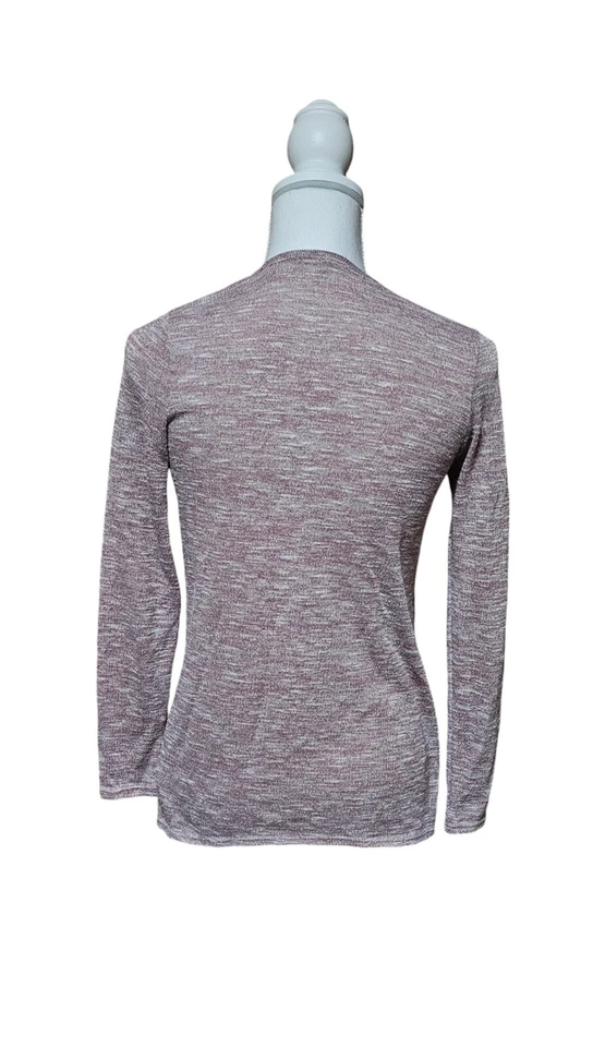 Cardigã feminino Charlotte Russe roxo rosado tamanho pequeno boho outono inverno - Imagem 3 de 4