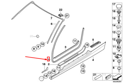 NEU BMW 3 UMWANDELBAR E93 VORNE LINKS TÜRDICHTUNGSSTREIFEN  