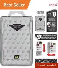 Secure RFID Blocking Clear ID Holder for 2 Cards - Durable and Weather-Resistant