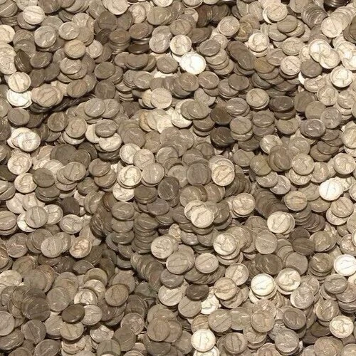 lot of 30's,40's and 50's Jefferson nickels about half  pound - Image 2 of 2