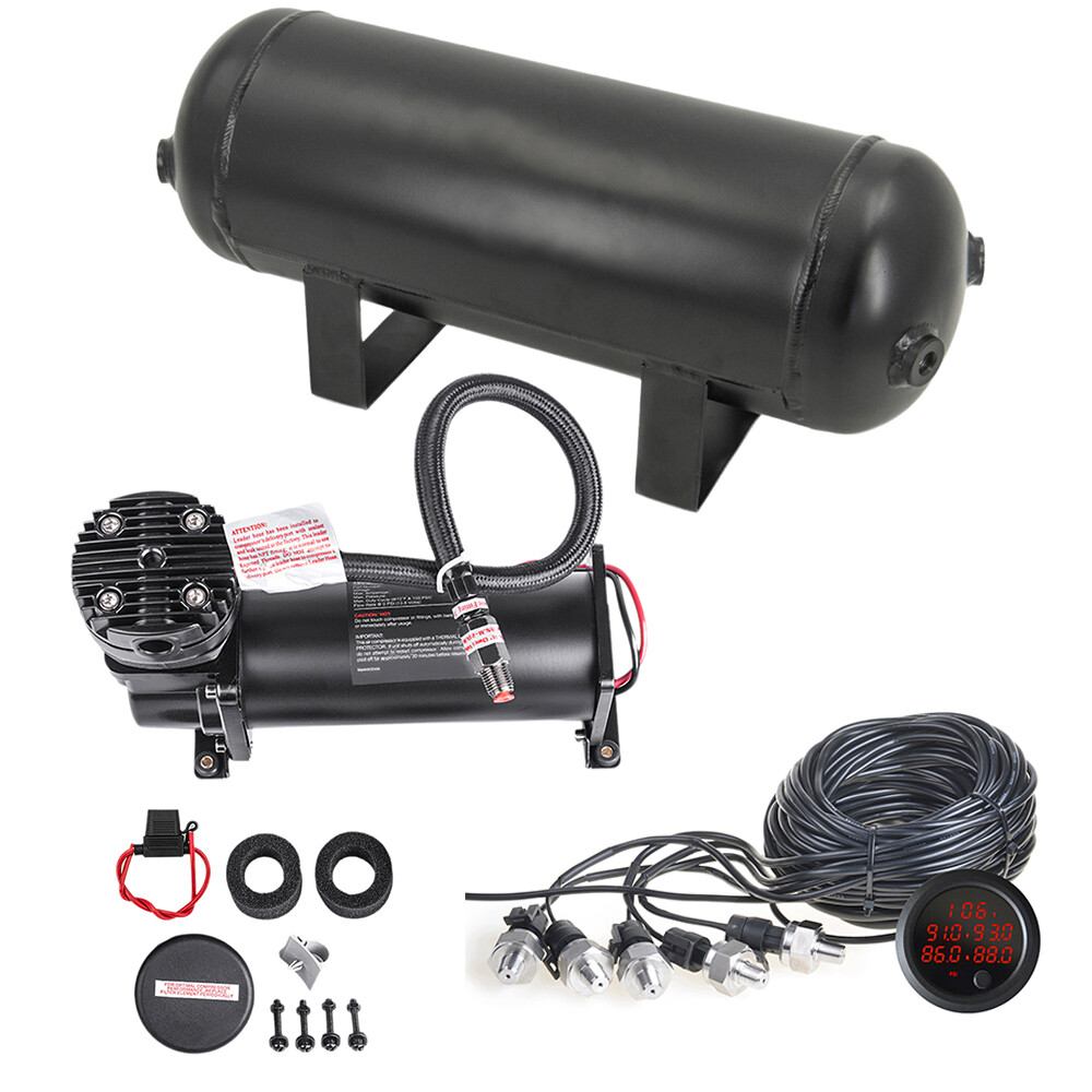 + 4 Gallon Air Tank + 5 In 1 Display Air Pressure Gauge