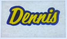 Original Vintage Dennis Mini Iron On Transfer