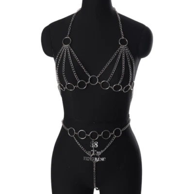 Sexy Body Chain Jewelry Harness Gothic Jewellery Belly Belt Festival Girls Punk - Image 1 of 4