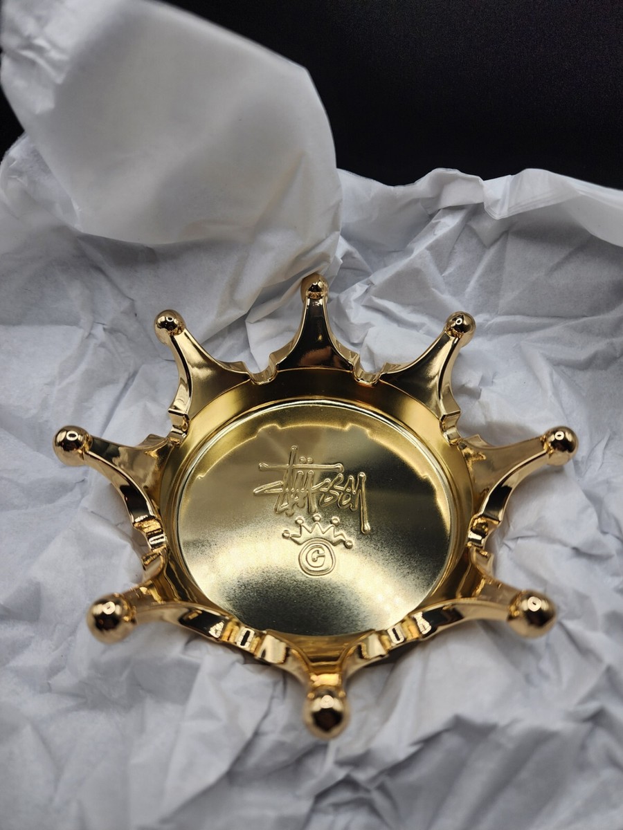 NEW Stussy crown brass gold ashtray accessory wall hook coin NEW Stussy crown brass gold ashtray accessory wall hook coin