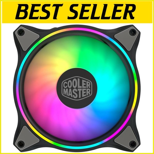 Whisper-Quiet MasterFan MF120 Halo ARGB Fans - 120mm 3-Pack with LED Control
