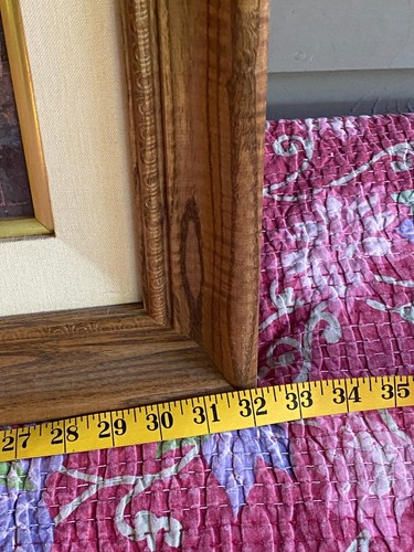 Large THOMAS KINKADE - "DAYS OF PEACE" - Framed Canvas - Native Americans - Picture 12 of 17