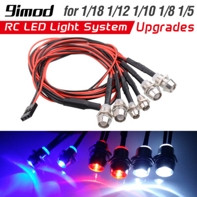 RC LED Light Set Kits for 1/18 1/12 1/10 1/8 1/5 RC Car Traxxas HSP SCX10 Tamiya