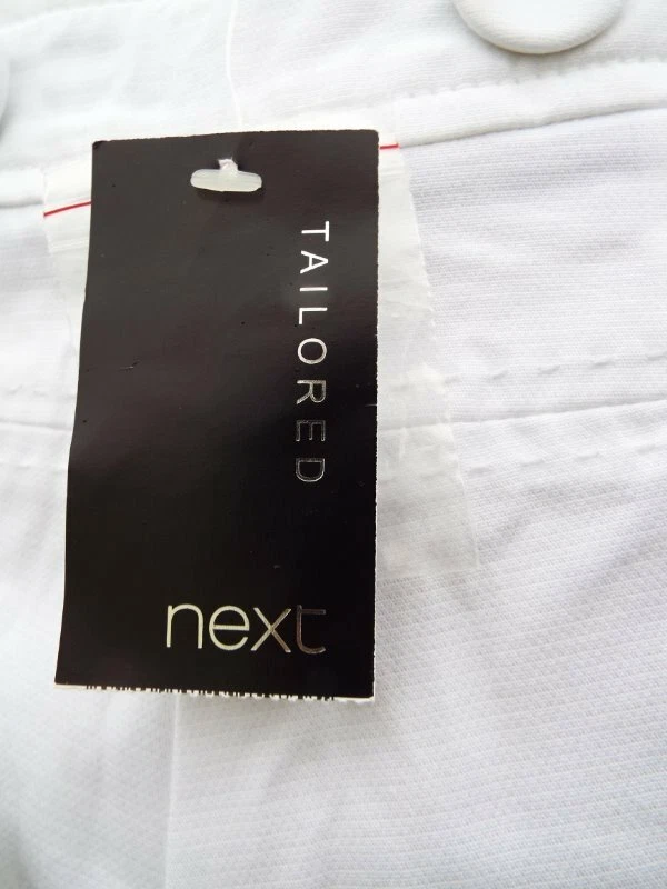 White Cotton Mix NEXT TAILORED Stretch Capri Pants Trousers Plus Size 20 BNWT - Image 4 of 4