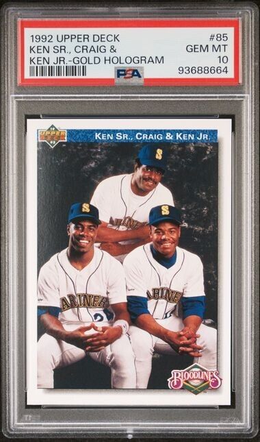 1992 Upper Deck *GOLD HOLOGRAM* Ken Sr Craig Ken Griffey Jr 1992 Upper Deck *GOLD HOLOGRAM* Ken Sr Craig Ken Griffey Jr