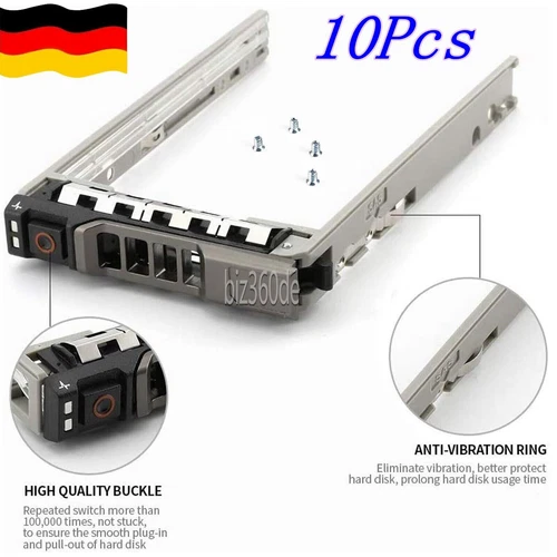 10*2,5-Zoll SAS SATA Festplatten Rahmen 8FKXC Tray Caddy für Dell Poweredge R730