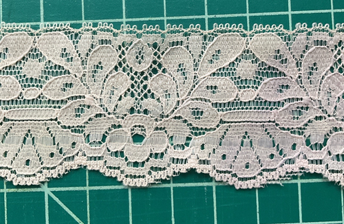 Vintage Lace 10 Yards blush/pink floral edging sewing trim 2" wide - Picture 2 of 4
