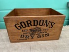 GORDONS DRY GIN RUSTIC STORAGE BOX CRATE 36x25x19cm