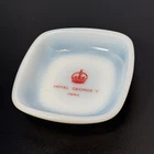 Vintage Hotel George V Paris, France Ashtray - Opal Ex Milk Glass RARE!  Tobacco