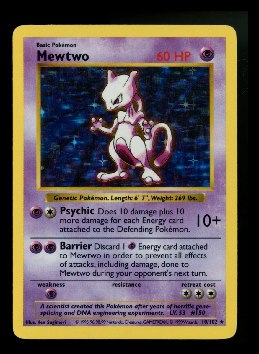 Mewtwo Pokémon TCG Shadowless Individual Collectible Card Game