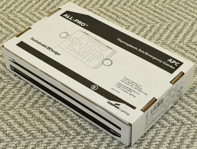 Cooper Lighting Thermoplastic Exit/Emergency Combo APC7RBK Black - NEW IN BOX
