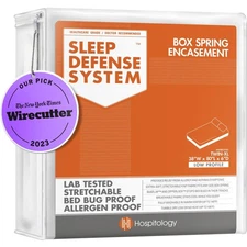 HOSPITOLOGY PRODUCTS Box Spring Encasement - Zippered Bed Bug Dust Mite Proof...